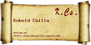 Kobold Csilla névjegykártya
