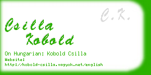 csilla kobold business card